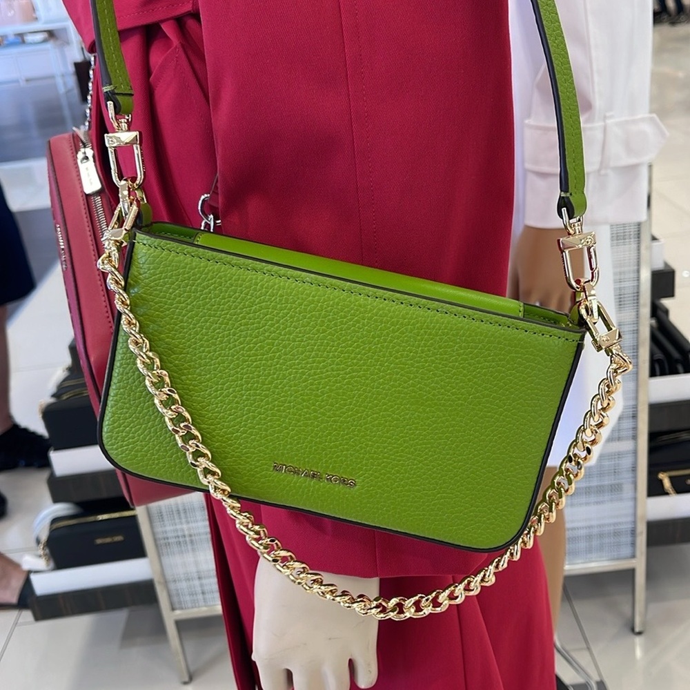 MICHAEL KORS Bryant Sm Pebbled Leather Convertible XBody Pochette
Meadow Green - Picture 6 of 16